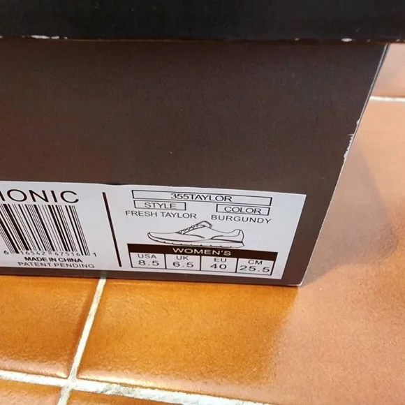 woman’s Vionic Burgandy Suede Sneakers - Picture 2 of 3